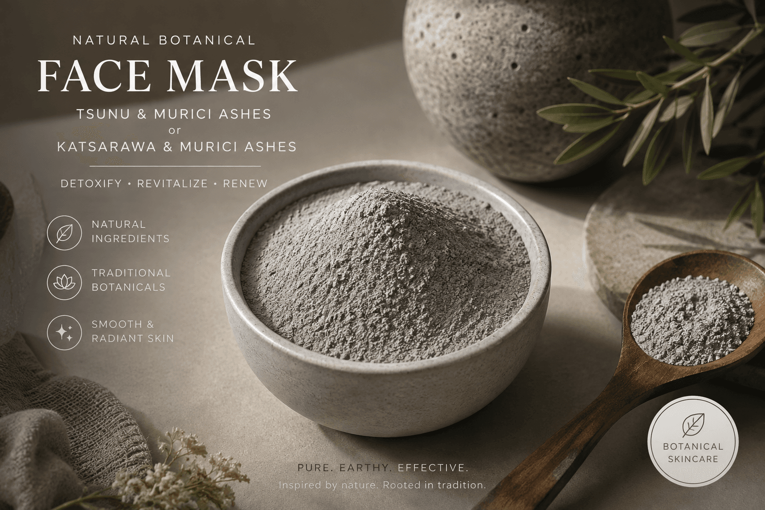 TSUNU & MURICI ASH FACE MASK